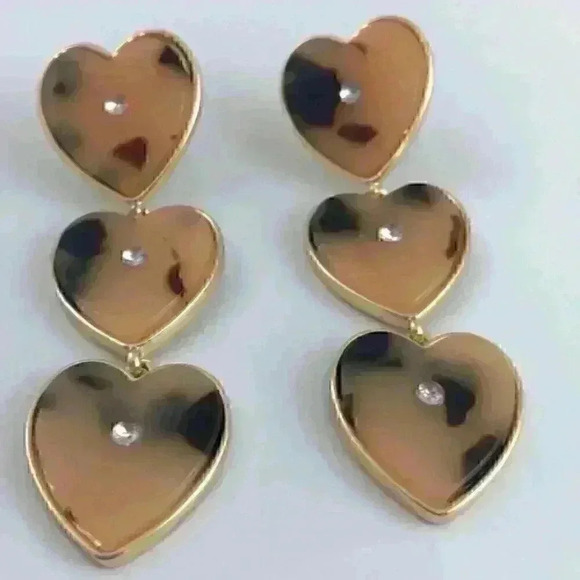 Baublebar new three heart statement Earrings - Picture 3 of 8